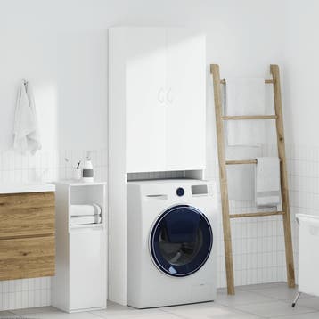 Wasmachinekast wit - retour deal, weg = weg! (badkamerkast), Huis en Inrichting, Gebruikt, Verzenden, Overige typen, 50 tot 100 cm