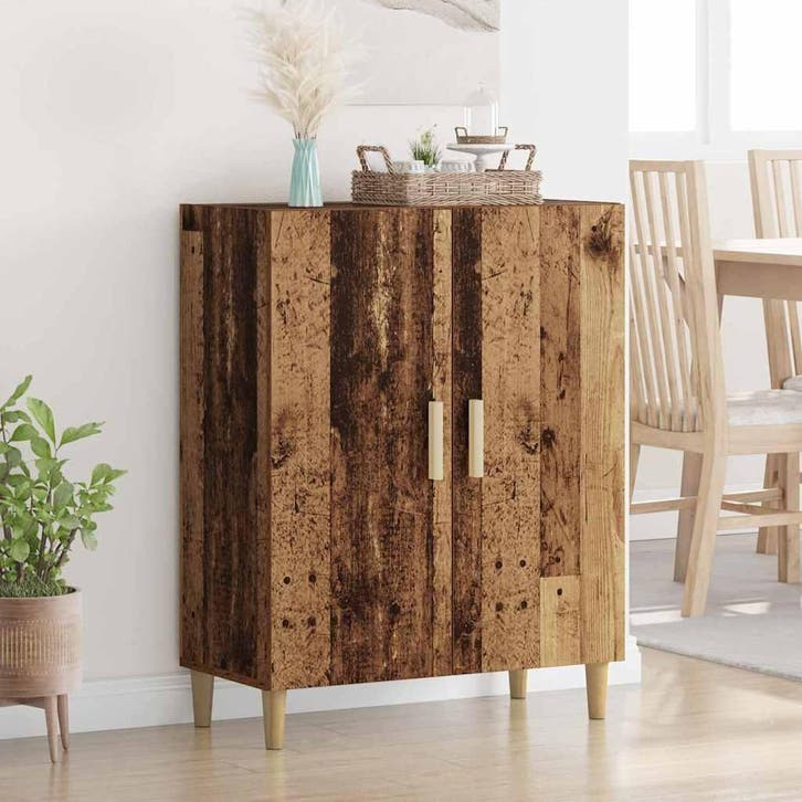 vidaXL Dressoir Oud Hout 70 x 34 x 90 cm Bewerkt hout, Maison & Meubles, Armoires | Dressoirs, Envoi