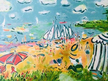Jean-Claude Picot (1933-2020) - La plage - Lithographie