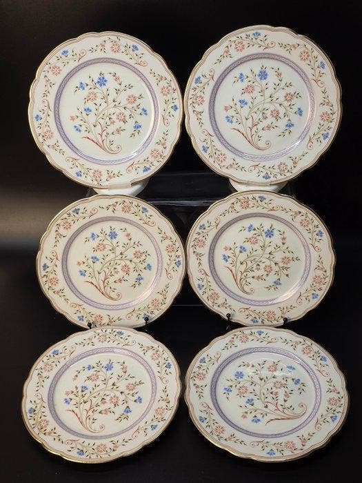 Carl Knoll - Assiette (6) - Porcelaine - peint à la main, Antiek en Kunst, Antiek | Glaswerk en Kristal