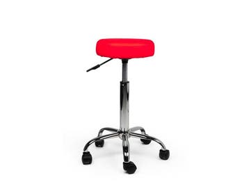 Tabouret Rood - Standaard Zithoogte, Huis en Inrichting, In hoogte verstelbaar, Nieuw