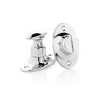 WC slot draaiknop glanzend nikkel ovaal rozet - retro jar..., Ophalen of Verzenden, Slot