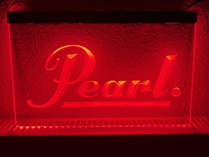 Pearl drums neon bord lamp LED  verlichting reclame lichtbak, Huis en Inrichting, Lampen | Overige, Nieuw, Verzenden