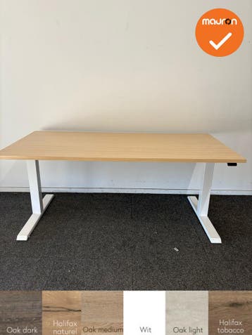 Actiforce SLS 200 - zit-sta bureau - wit onderstel - 160x80, Ophalen of Verzenden, Bureau