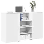 vidaXL Receptiebalie 155x50x103,5 cm bewerkt hout wit, Verzenden, Nieuw