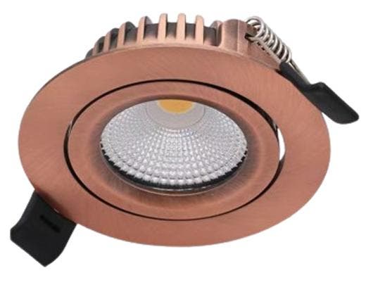 IP44 LED inbouwspot kantelbaar 5 Watt Dimbaar 2700K Koper, Jardin & Terrasse, Éclairage extérieur, Envoi