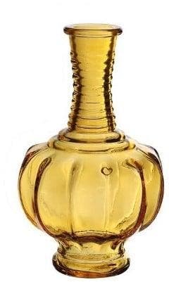 Gekleurd Glazen Flesje Trevi Oker 9x15 cm per stuk, Nieuw