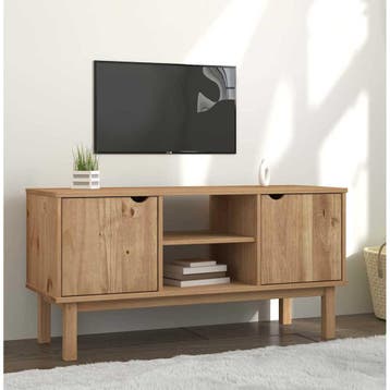 vidaXL Tv-meubel OTTA 113,5x43x57 cm massief grenenhout, Verzenden