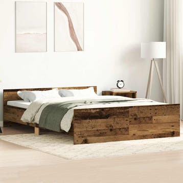 vidaXL Bedframe zonder matras bewerkt 140x190 cm bewerkt, Verzenden, Nieuw