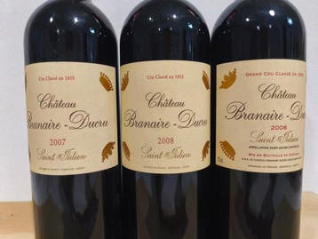 2006 , 2007 & 2008 Château Branaire-Ducru - Saint-Julien