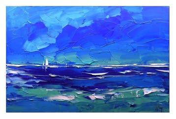 Olivier Pfleger - Mandrafina  Mer turquoise  FORMAT XL