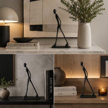 Beeld, Giacometti Style Walking Man Sculpture – Contemporary