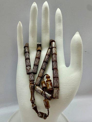 Rozenkrans - Hout, Zilver, 999 India Kuka - 2000-2010 - 7500, Antiek en Kunst, Kunst | Niet-Westerse kunst