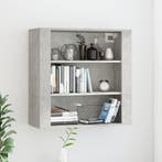 vidaXL Wandkast 80x33x80 cm bewerkt hout betongrijs, Verzenden, Nieuw