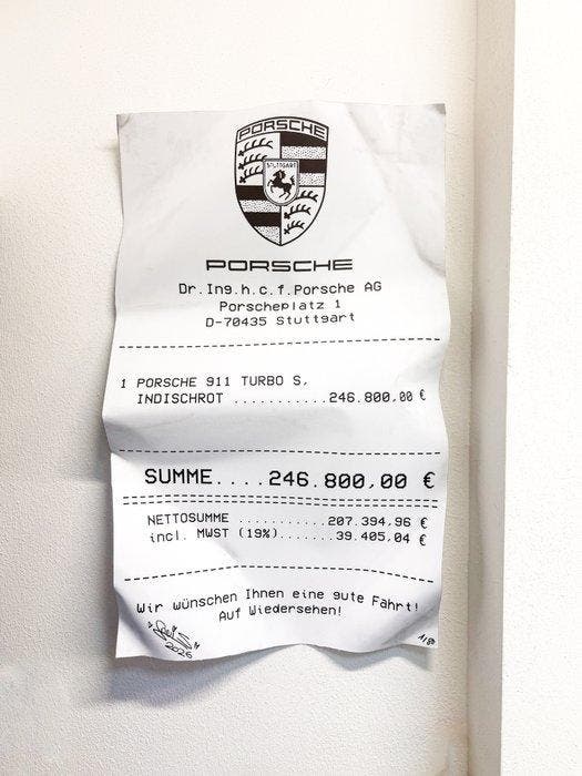 Louis Michel Krüger - 911 Reciept (Dirty), Antiquités & Art, Art | Objets design
