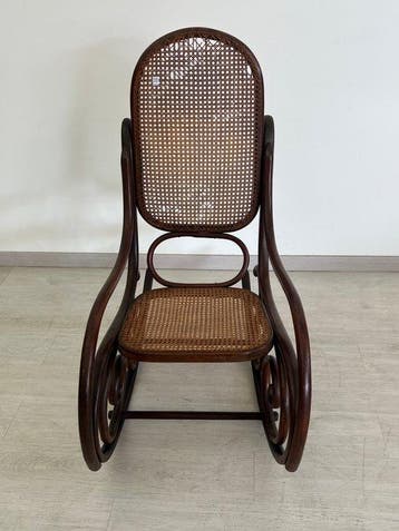 Schommelstoel - Hout, Paglia di Vienna, Antiek en Kunst