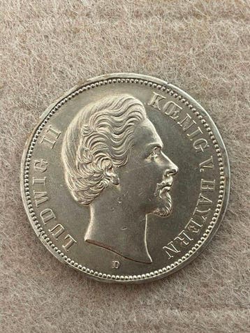 Duitsland, keizerrijk Ludwig II der Deutsche. 5 Mark