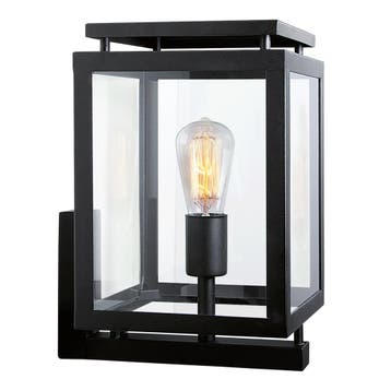 Strak & modern De Vecht Muurlamp Zwart Buitenverlichting, Verzenden, Nieuw