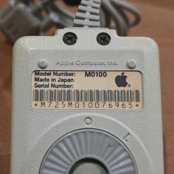 Apple Rare Vintage Original Macintosh Mouse (Model M0100) –, Nieuw