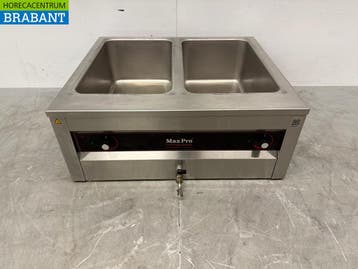 Bain Marie Max Pro en acier inoxydable 2 x 1/1 GN 74,5 cm, Verzenden, Nieuw in verpakking