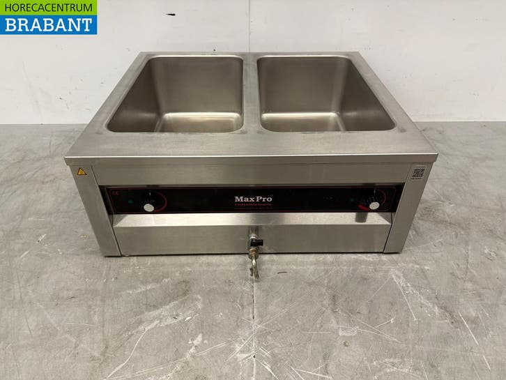 Bain Marie Max Pro en acier inoxydable 2 x 1/1 GN 74,5 cm, Zakelijke goederen, Horeca | Keukenapparatuur, Verzenden