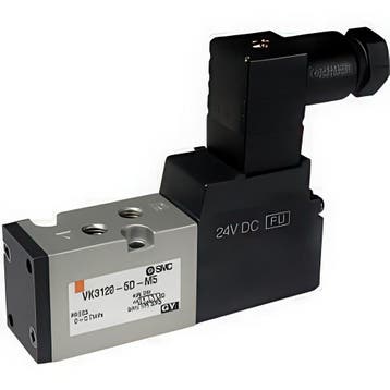 SMC 5/2-Weg In-Line Pneumatisch Magneetventiel M5x0.8 Met, Doe-het-zelf en Bouw, Verzenden, Nieuw