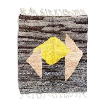 Abstract geometrisch patroon tapijt met gele en neutrale, Huis en Inrichting, Nieuw
