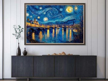 Mrs Art Prime - The Parise Night Journey in Van Gogh style