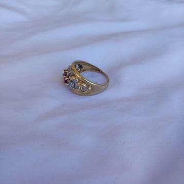 Bague - 18 carats Or jaune Rubis - Diamant, Handtassen en Accessoires, Ringen, Nieuw