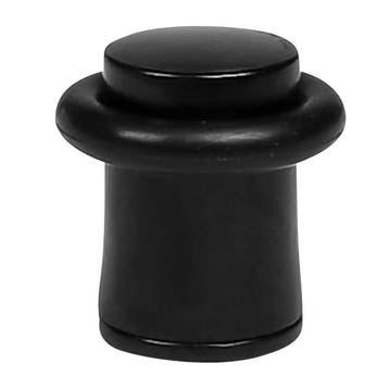Metalen deurstopper met rubberen ring, zwart (2.7 cm diamet, Verzenden, Nieuw