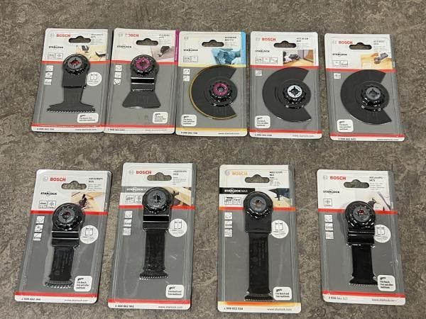 Veiling - Bosch multitool zaagblad set 9-delig, Doe-het-zelf en Bouw, Gereedschap | Machine-onderdelen en Toebehoren