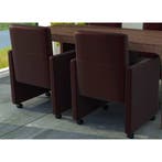 vidaXL Eetkamerstoelen 2 st kunstleer bruin, Verzenden, Nieuw
