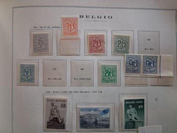België 1951/1957 - Verzameling op paginas! 27 fotos, Gestempeld