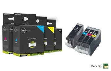 Canon PGI-5BK en cli-8 serie inkt  MET CHIP 4 cartridges ..., Verzenden, Nieuw