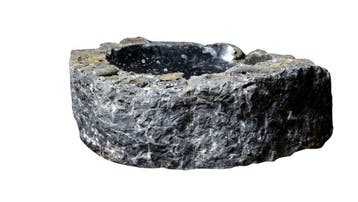 Sanifun Waskom Senon orthoceras marmer zwart, Nieuw, Overige typen