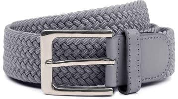 Suitable Geweven Riem Donkergrijs maat 105 Heren, Kleding | Heren, Riemen en Ceintuurs, Verzenden, Echt leder, Nieuw, Suitable