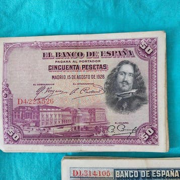Spanje. - 52 x 50 Pesetas 1928 - Pick 75a (Zonder