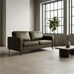 Leren bank Match - 2,5 zits - Elegance Green (donkergroen), Huis en Inrichting, 150 tot 200 cm, Nieuw, Ophalen of Verzenden, Modern