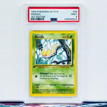 Pokémon Graded card - WEEDLE #69 1ST EDITION - Pokémon - PSA