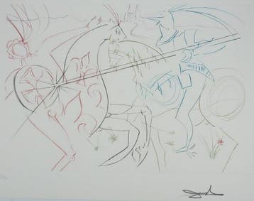 Salvador Dali (1904-1989) - La quête du Graal : La, Antiquités & Art