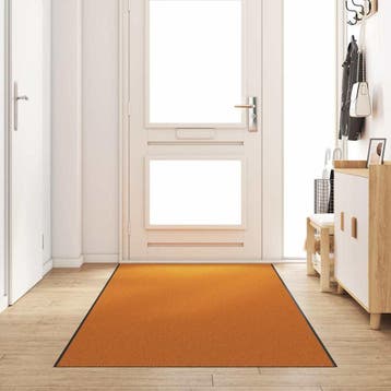 vidaXL Deurmat Oranje en Zwart 120 x 400 cm 100% Polyamide, Jardin & Terrasse, Verzenden