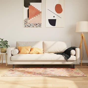 vidaXL Vloerkleed wasbaar 80x150 cm meerkleurig, Verzenden