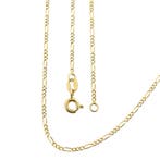 Gouden Figaro schakelketting, Ophalen of Verzenden, Gebruikt, Overige kleuren, Goud