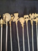 Brochette (18) - Laiton doré, Laiton doré, Acier