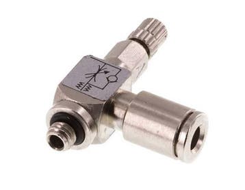Vanne de régulation de débit Coude dentrée 4 mm - M5 Vis, Verzenden