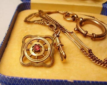 Zonder minimumprijs - Horloge halsketting Tombak -
