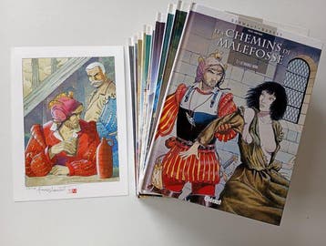 Les Chemins de Malefosse T1 à T12 + ex-libris - 3x Cycle, Boeken, Nieuw