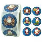 500 Kerst Stickers Op Rol - 2.5cm - Kerststickers -, Verzenden