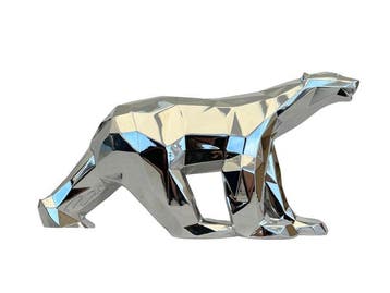 Richard Orlinski (1966) - sculptuur, Ours Blanc Le Choc des