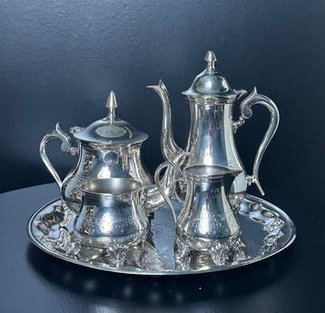 Koffie- en theeservies (5) - Verzilverd